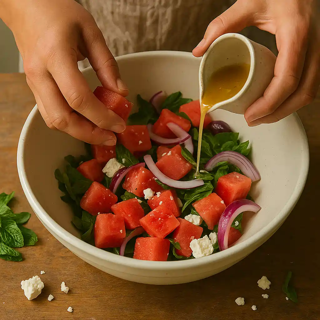 Watermelon Feta Mint Salad Preps