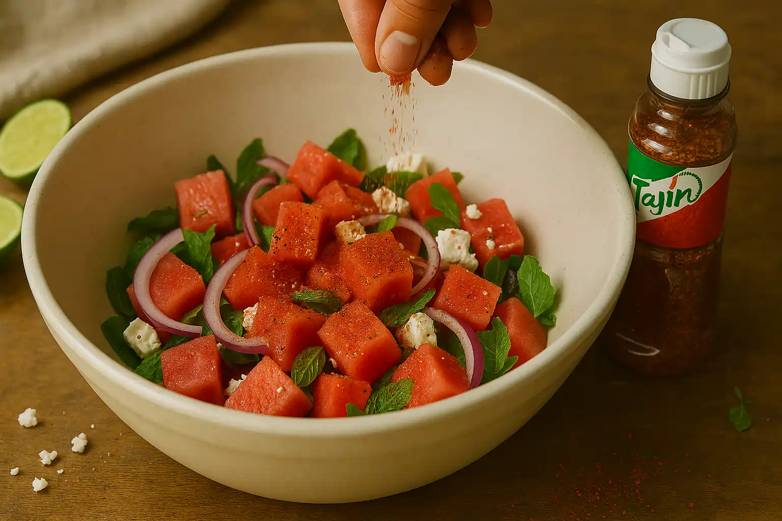 Watermelon Feta Mint Salad