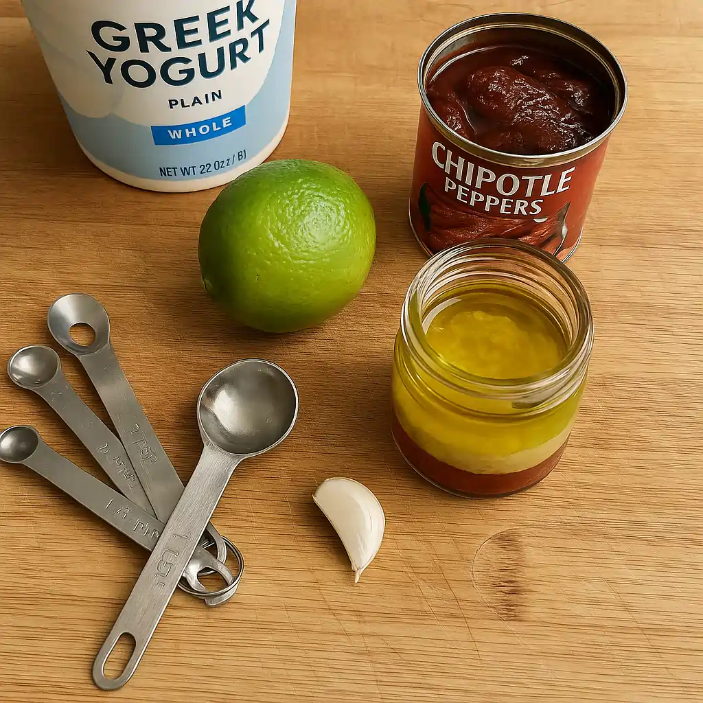 Creamy Chipotle Salad Dressing yogurt