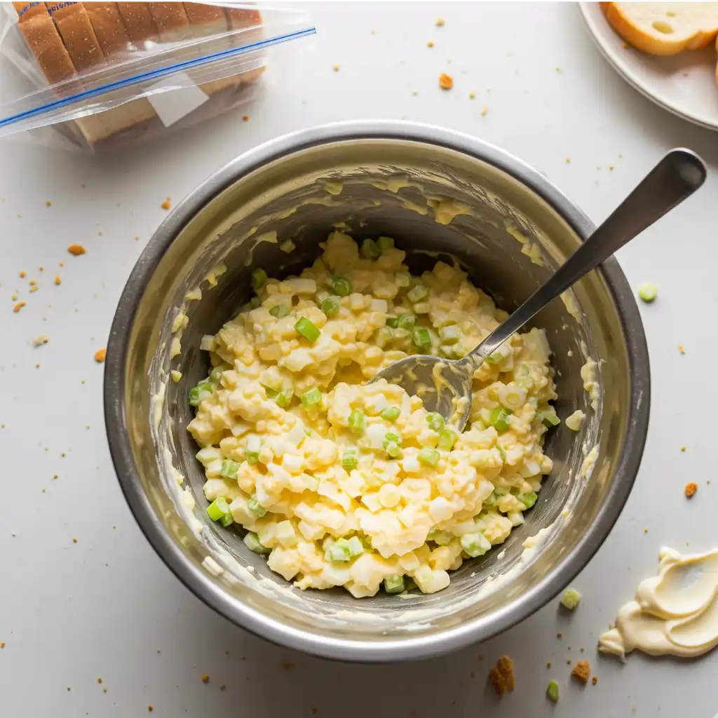 Creamy Egg Salad Recipe Prep